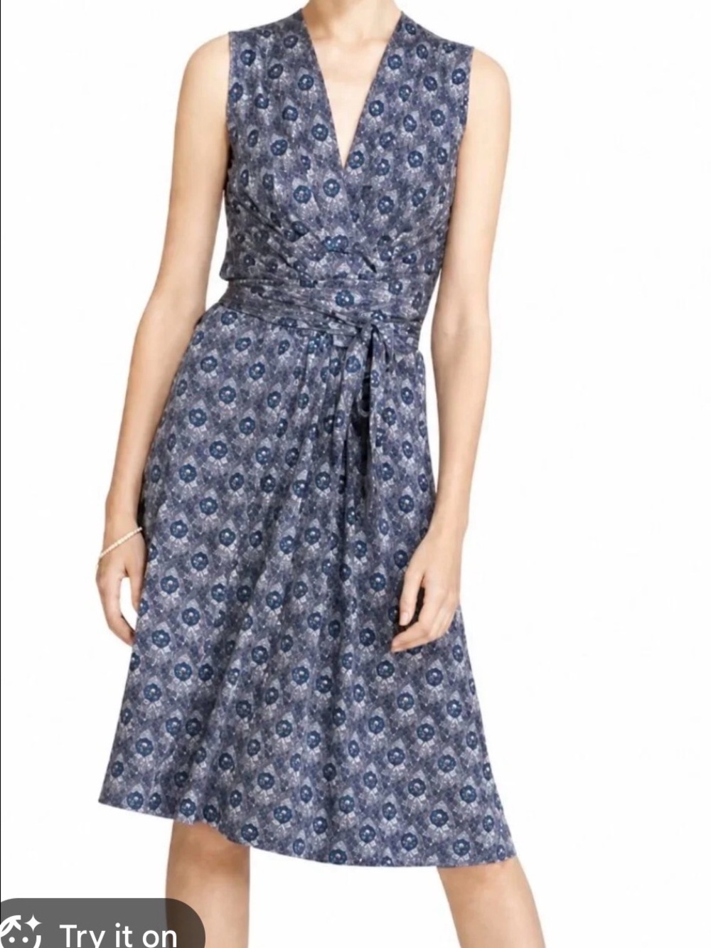 Tory Burch Peacock Print Silk Wrap Dress